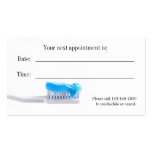 Tarjeta dental de la cita del cepillo de dientes tarjeta de negocio