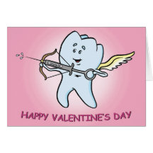 Tarjeta dental del el día de San Valentín
