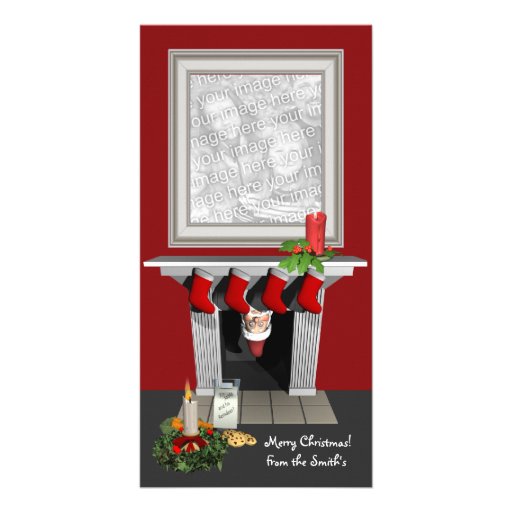 Tarjeta divertida de la foto del navidad tarjeta fotografica  