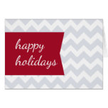Tarjeta doblada Chevron roja elegante simple del d
