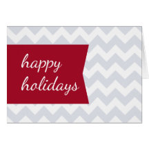 Tarjeta doblada Chevron roja elegante simple del d