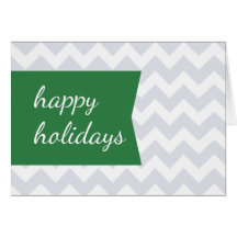 Tarjeta doblada Chevron verde elegante simple del 