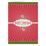 Tarjeta doblada de las Felices Navidad