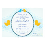 tarjeta ducky de goma de la fiesta de bienvenida a comunicado personalizado
