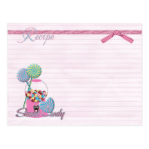tarjeta dulce de la receta del caramelo tarjetas postales