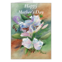 Tarjeta dulce del día de madre del néctar
