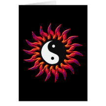 Tarjeta el flamear Yin Yang Sun