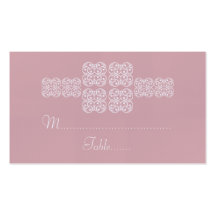Tarjeta elegante bohemia rosada del lugar del boda plantilla de tarjeta de negocio