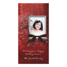 Tarjeta elegante de la foto del día de fiesta tarjetas fotograficas personalizadas