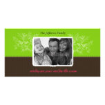 Tarjeta elegante de la foto del navidad del acebo  tarjeta fotografica  