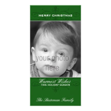 Tarjeta elegante de la foto del navidad del Flouri Tarjetas Con Fotos Personalizadas