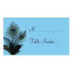 Tarjeta elegante del lugar del pavo real (turquesa tarjeta personal