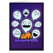 Tarjeta emotiva de Halloween del fantasma