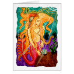 Tarjeta en blanco de la sirena de la sirena de San