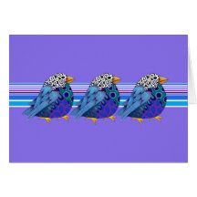 Tarjeta en blanco de los pájaros enrrollados