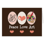 Tarjeta en blanco del arte del amor de la paz