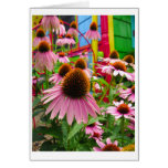 Tarjeta en blanco del arte del jardín de flores