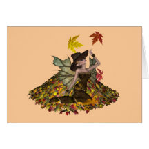 Tarjeta en blanco del Faery del otoño del KRW