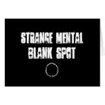 Tarjeta en blanco mental extraña del Aa de la tarj