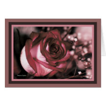 Tarjeta en blanco soñadora del rosa rosado/rojo (p