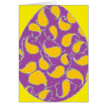 Tarjeta enrrollada de Paisley pascua