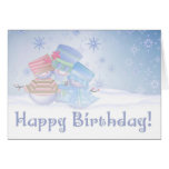 Tarjeta escarchada del feliz cumpleaños