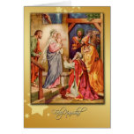 tarjeta española de la natividad de las Felices Na