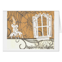 Tarjeta espeluznante de Halloween de la vela