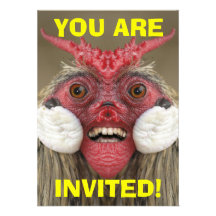 Tarjeta espeluznante divertida de la invitación de