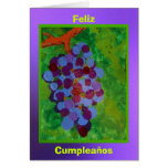 Tarjeta - Feliz Cumpleaños - concordia de Uvas