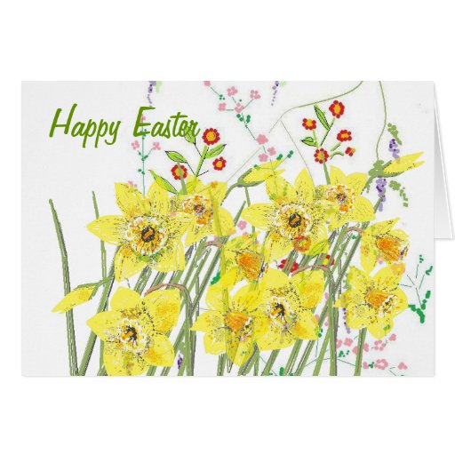 Tarjeta feliz de la flor de Pascua