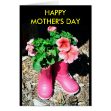 Tarjeta FELIZ de la flor del DÍA de MADRE