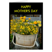 Tarjeta FELIZ de la flor del DÍA de MADRE