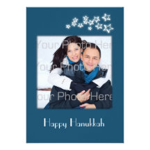 Tarjeta feliz de la foto de Jánuca de las estrella Anuncio Personalizado