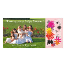 Tarjeta feliz de la foto del verano tarjetas personales