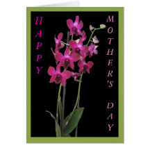 Tarjeta feliz de la orquídea del día de madre