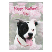 Tarjeta feliz de Staffordshire Terrier del día de 