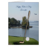 Tarjeta feliz del abuelo del golf del día de padre