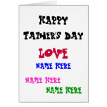 Tarjeta feliz del día de padre