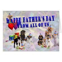 Tarjeta feliz del día de padre de la raza multi im