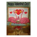 Tarjeta feliz del el día de San Valentín del flame