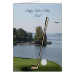 Tarjeta feliz del papá del golf del día de padre