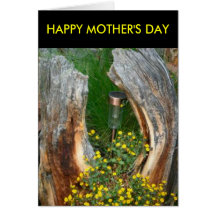 Tarjeta FELIZ única de la flor del DÍA de MADRE