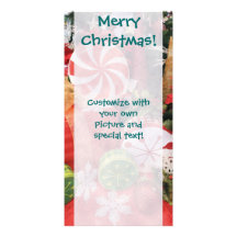 Tarjeta festiva de la foto de las Felices Navidad Tarjetas Fotográficas