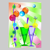 Tarjeta festiva de la invitación invitaciones