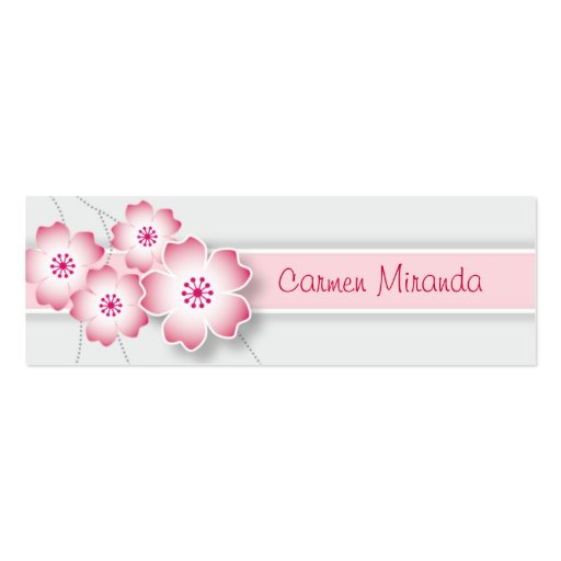 Tarjeta flaca de la flor de cerezo tarjeta de visita