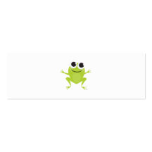 Tarjeta flaca del perfil de la rana feliz plantilla de tarjeta de negocio