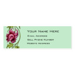 Tarjeta flaca del perfil de la vid de la flor tarjetas de visita