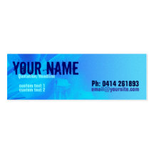 Tarjeta flaca del perfil de Scifi_Blue Plantillas De Tarjetas Personales