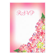 Tarjeta floral colorida de RSVP del arte Comunicado Personal